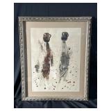 Framed Reuven Rubin Serigraph "women with a jug