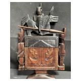 Indonesian carved wood tobacco box