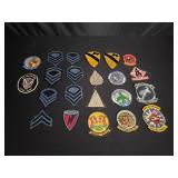 Collection of vintage military patches