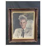 Vintage framed oil on canvas portrait