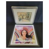 Pair of water signed colors