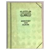 Partial vintage Dansco Mercury dime album
