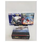 3 Corgi die-cast model airplanes