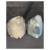 Pair of agate geode specimen