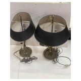 A pair of  French   Bouillett  lamp