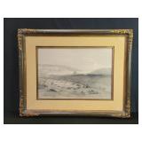 Vintage hand colored lithograph after David