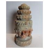 Hand carved soapstone sculpture depicting 4