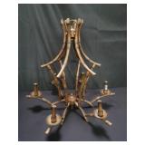 Vintage faux bamboo pagoda-style chandelier