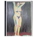 Nude acrylic on board