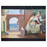 Pair of oil painting on canvas