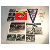 Vintage signed speedway motorcycle memorabilia