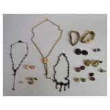 Costume bracelets,  earrings necklaces, pins
