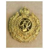 Vintage gilt brass Royal Engineers cap badge