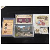 Group of coins & stamps