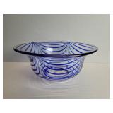 Hand blown studio art glass bowl