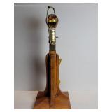 Arts and crafts style wood lamp