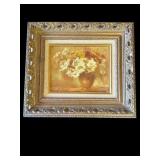 Framed signed oil painting