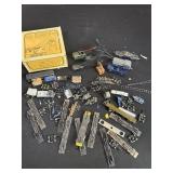 Collection of vintage n scale train parts