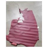 Burgundy leather hide