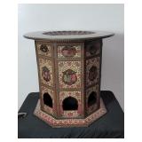 Vintage Persian brass engraved and hand painted 4