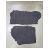 2 navy blue leather hides