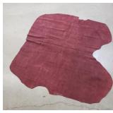 Burgundy leather hide