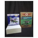 3 die cast model airplanes corgi, and Texaco