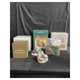 Box of collection of Christmas decorations