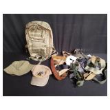Vintage hats, belts and backpack