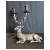 Brass deer candelabra