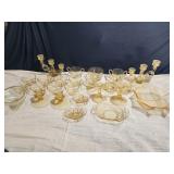Antique yellow depression glass, Fostoria