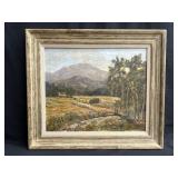 Signed framed oil on canvas landscape