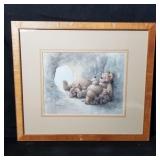 Beverly Luedecke original watercolor of bears