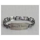 WW2 sterling silver identification bracelet