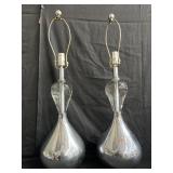 Pair of tear drop style lamps