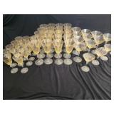 48 Fostoria topaz vintage glassware
