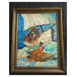 Signed Paul Blaine Henrie impasto oil on canvas