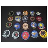 Vintage patches including VAW-117, VAW-11, VAW