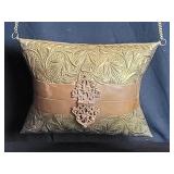 Vintage brass and copper pillow purse