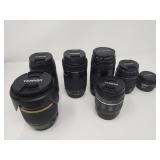 Tamron and Canon camera lenses