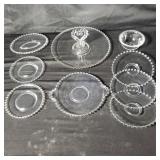 9 pieces Imperial Candlewick glassware