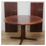 Drylund Mid-century Danish dining table with two