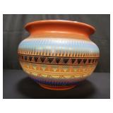 Signed Navajo pottery planter