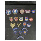 Group of military patches