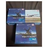 3 Hobbymaster die-cast model airplanes
