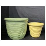Pair of pottery planters