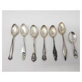 7 sterling silver spoons