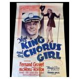 Vintage The King & The Chorus Girl movie poster