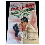Vintage 1942 Flight For Freedom movie poster