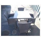 Contemporary patio table and chairs